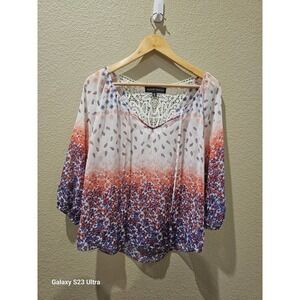 Women's Almost Famous Boho, szM, v neck blouse
